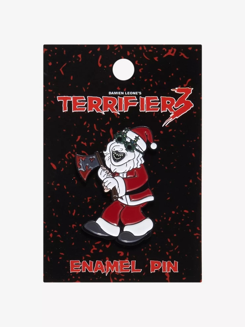 Terrifier 3 Santa Art Enamel Pin Hot Topic Exclusive